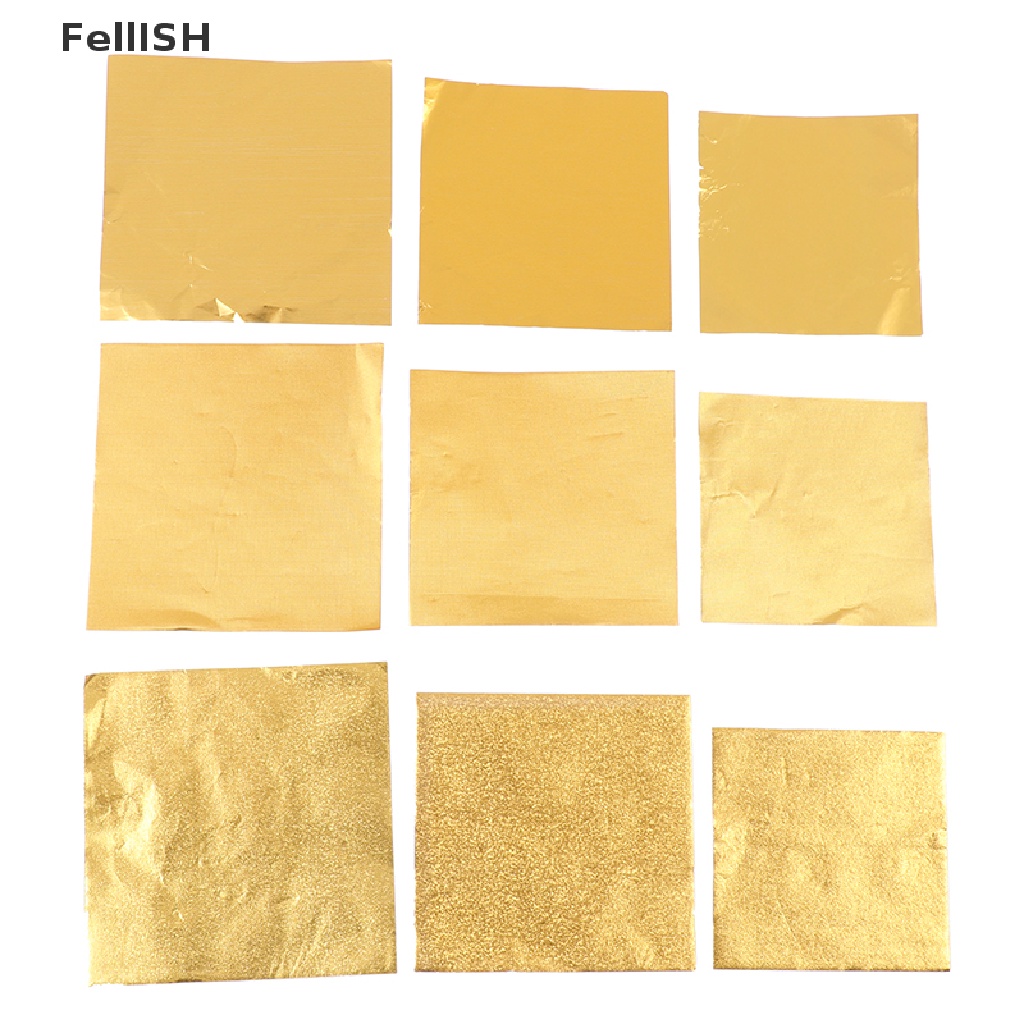 [Felli] Set 100 Tờ Giấy Nhôm Gói Kẹo Sô Cô La Màu Vàng 439br