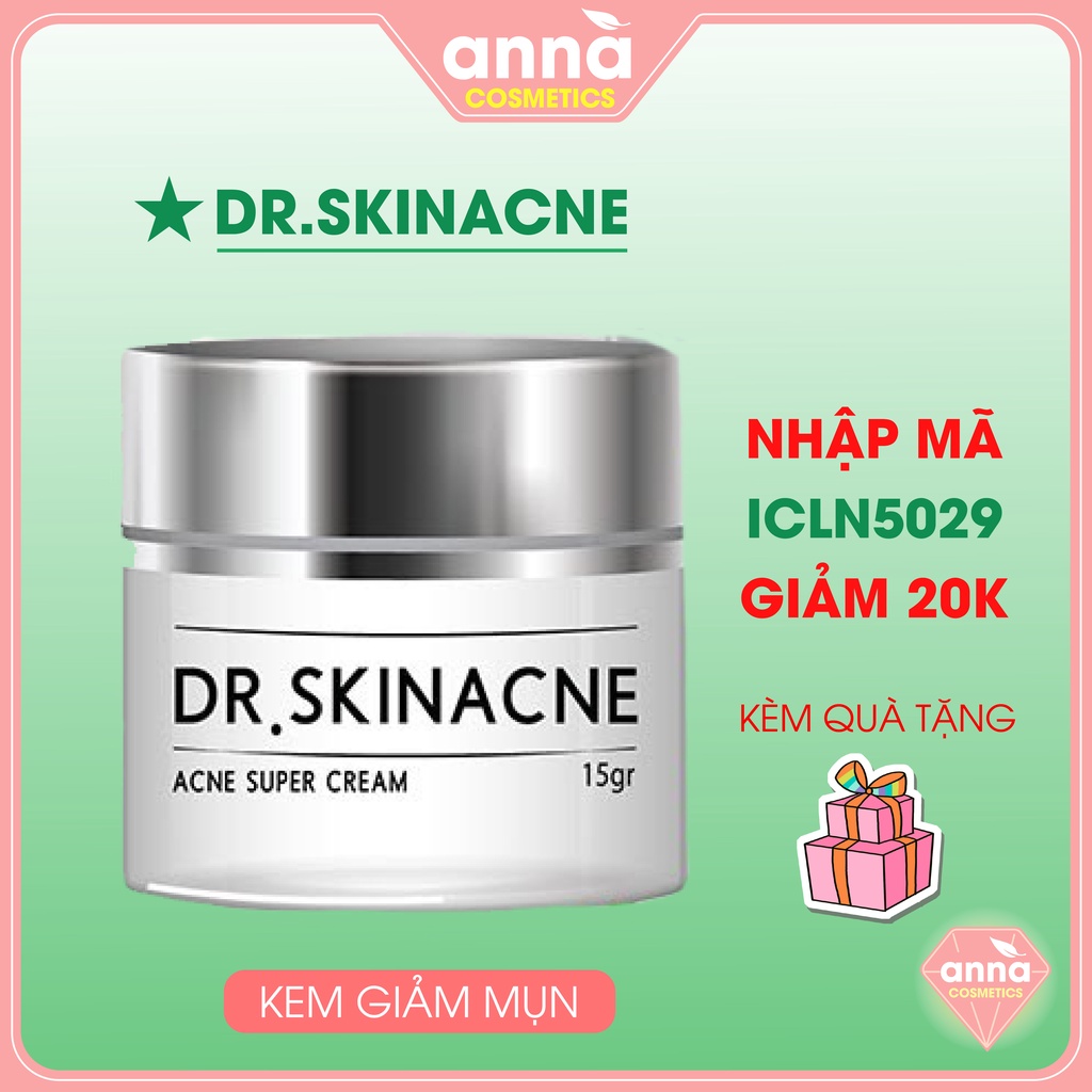 Kem Giảm Mụn DR SKINACNE Chính Hãng 💖 Hỗ trợ Dưỡng Trắng Da, Mờ Thâm Hiệu Quả