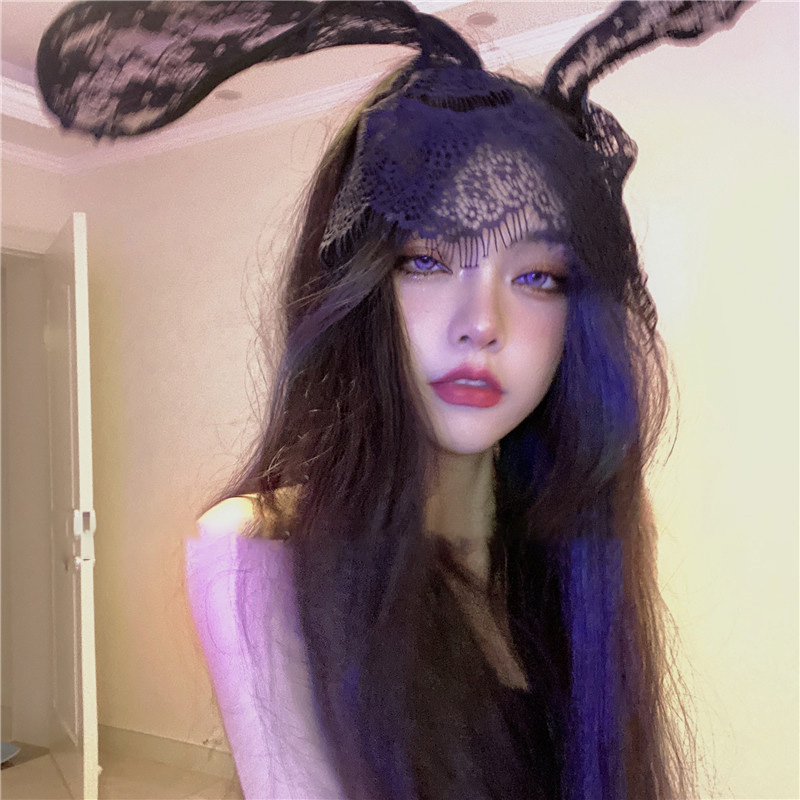 Cài Tóc Tai Mèo Phối Ren Quyến Rũ Dành Cho Nữ