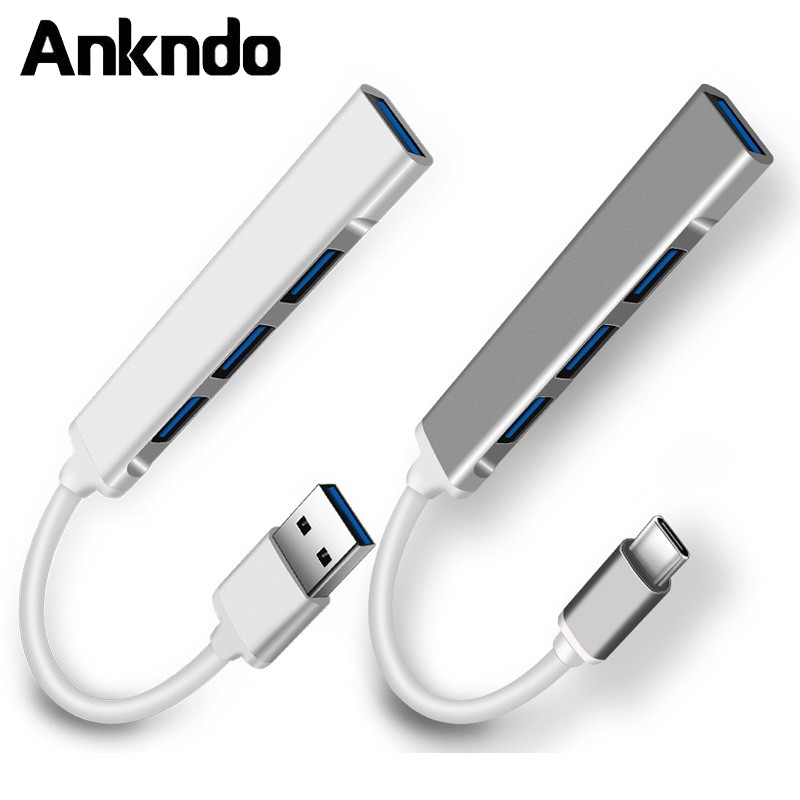 Đầu HUB Ankndo chia 4 cổng USB 2.0 3.0 đa năng tiện dụng tốc độ cao