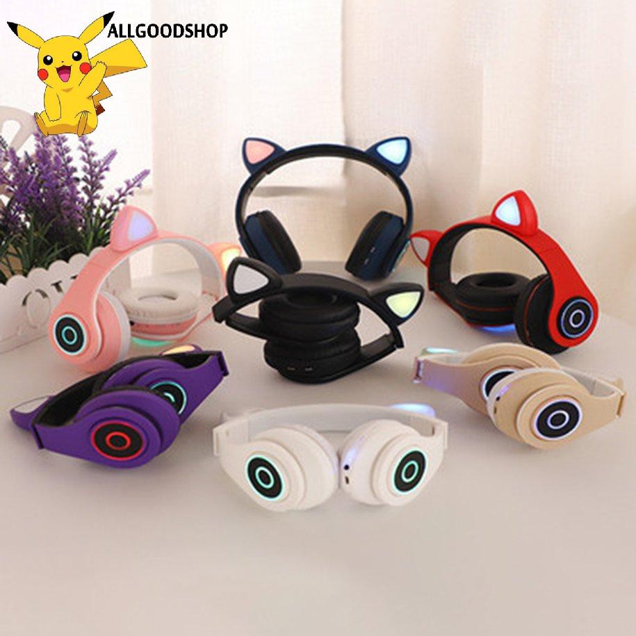 [COD]Tai Nghe Chụp Tai Bluetooth Không Dây B39 Tai Mèo - Tai Nghe Blutooth Chụp Tai Cute Giá Rẻ