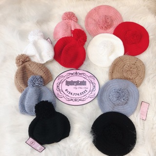 Mũ nồi len móc tay thủ công cho bé