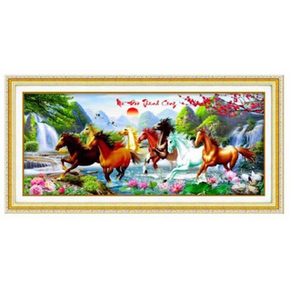Tranh thêu 3D ngựa mã đáo thành công lv3022 lv3023