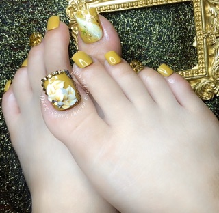 Hoa bột nail gắn móng (hoa chân)