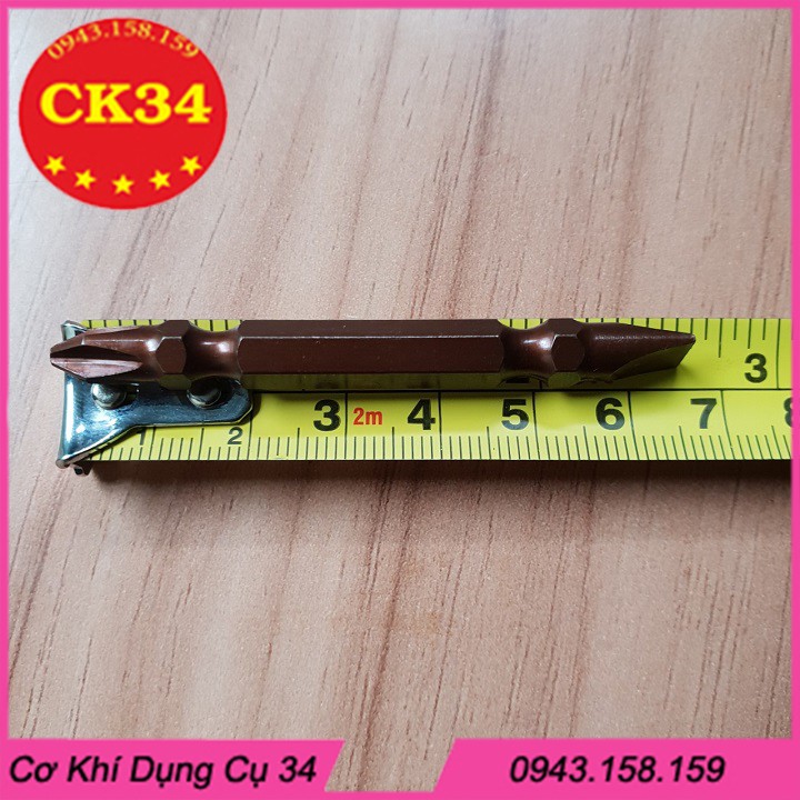 Bộ tô vít 2 đầu bake và 2 cạnh dài 65mm