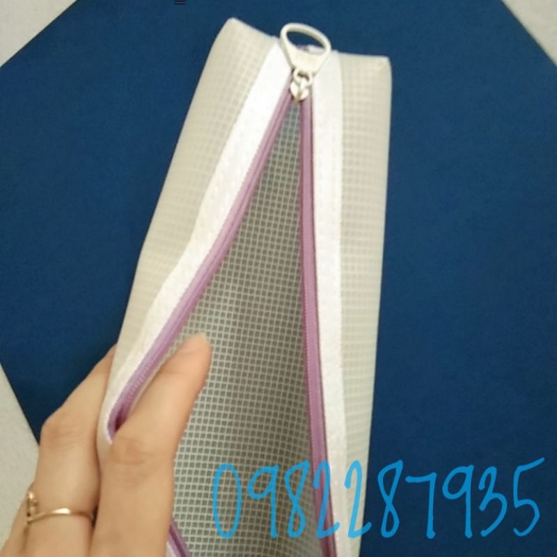 Ví bút lưới tròn trong suốt, bóp đựng viết