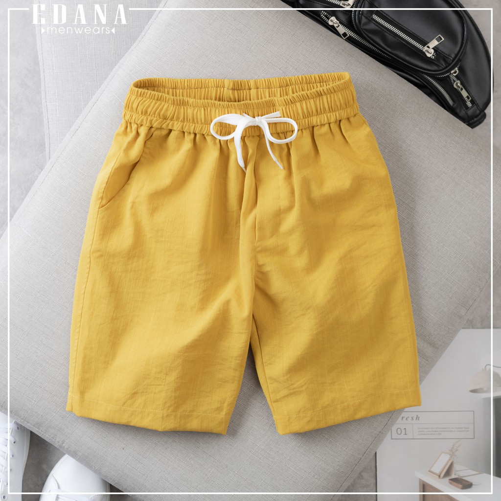 [Hàng Hot Hè 2021] Quần đùi nam Mantoni vải đũi Quần short nam LINEN