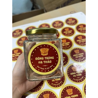 Combo 10 tem dán hũ đông trùng hạ thảo