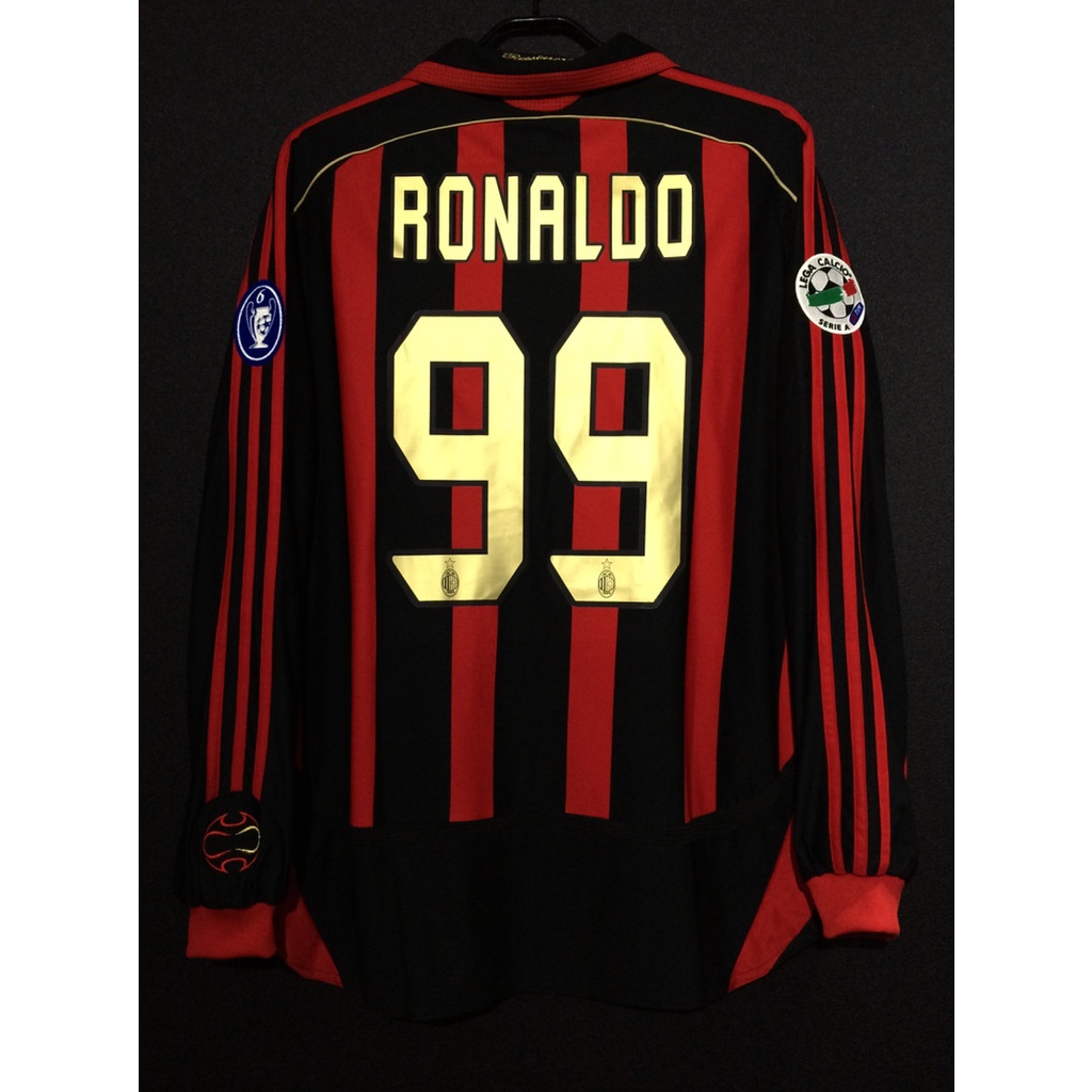 Áo Thun Bóng Đá Câu Lạc Bộ AC milan 06/07 AC milan 22 NESTA 13 RONALDO 99 2006/2007