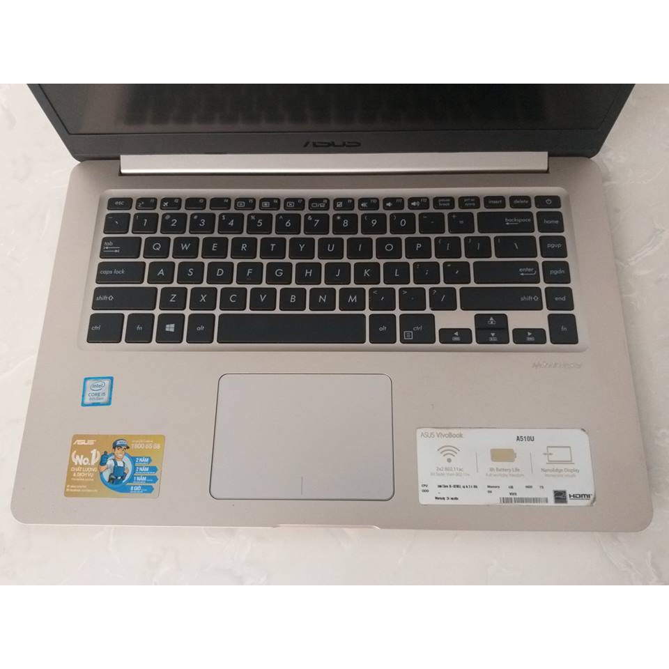 Laptop Asus Vivobook A510UA I5 8250U -SSD 128G+HDD 1T - Còn Bảo hành hãng gần 1 năm