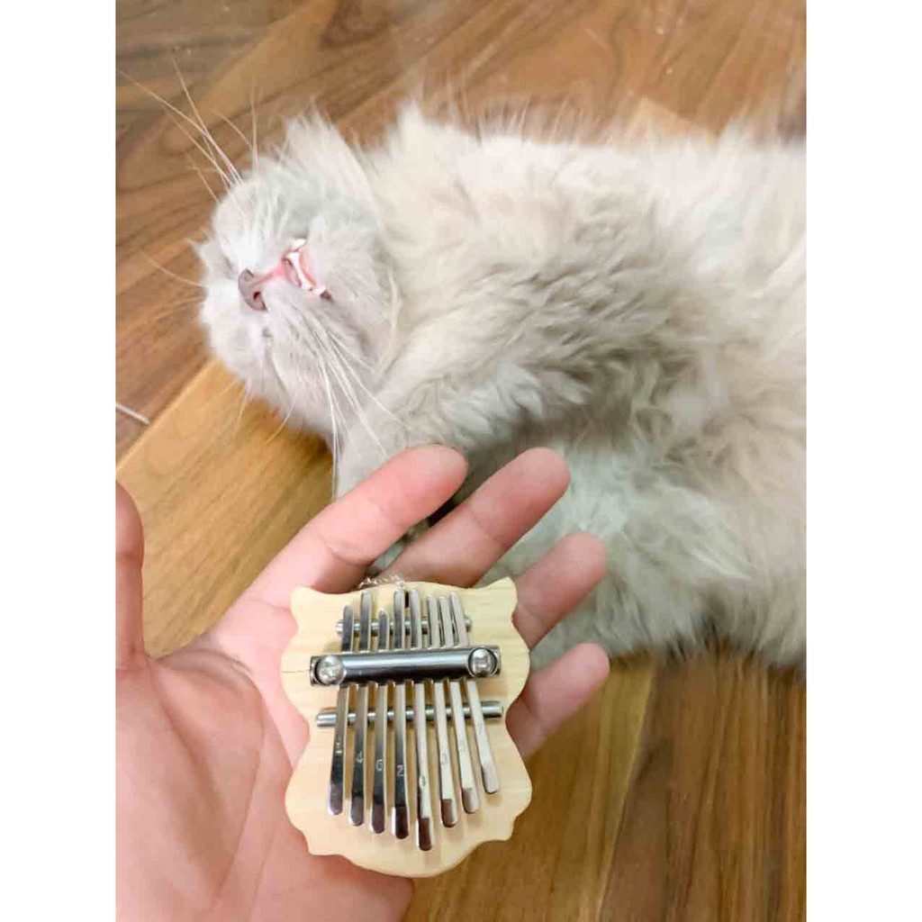 Kalimba Mini 8 Phím Siêu Mi Nhon, Làm Móc Khóa Và Chơi Được