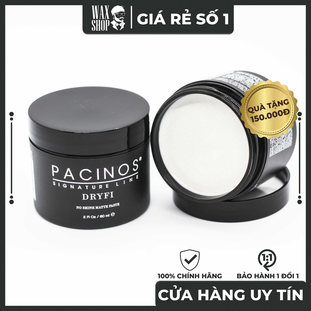 Sáp Vuốt Tóc Pacinos Dryfi ⚡[Bao Test] ⚡Siêu Giữ Nếp Tóc tới 24 Tiếng, Tặng Kèm Pre-Styling Oil và Lược (Được Chọn)