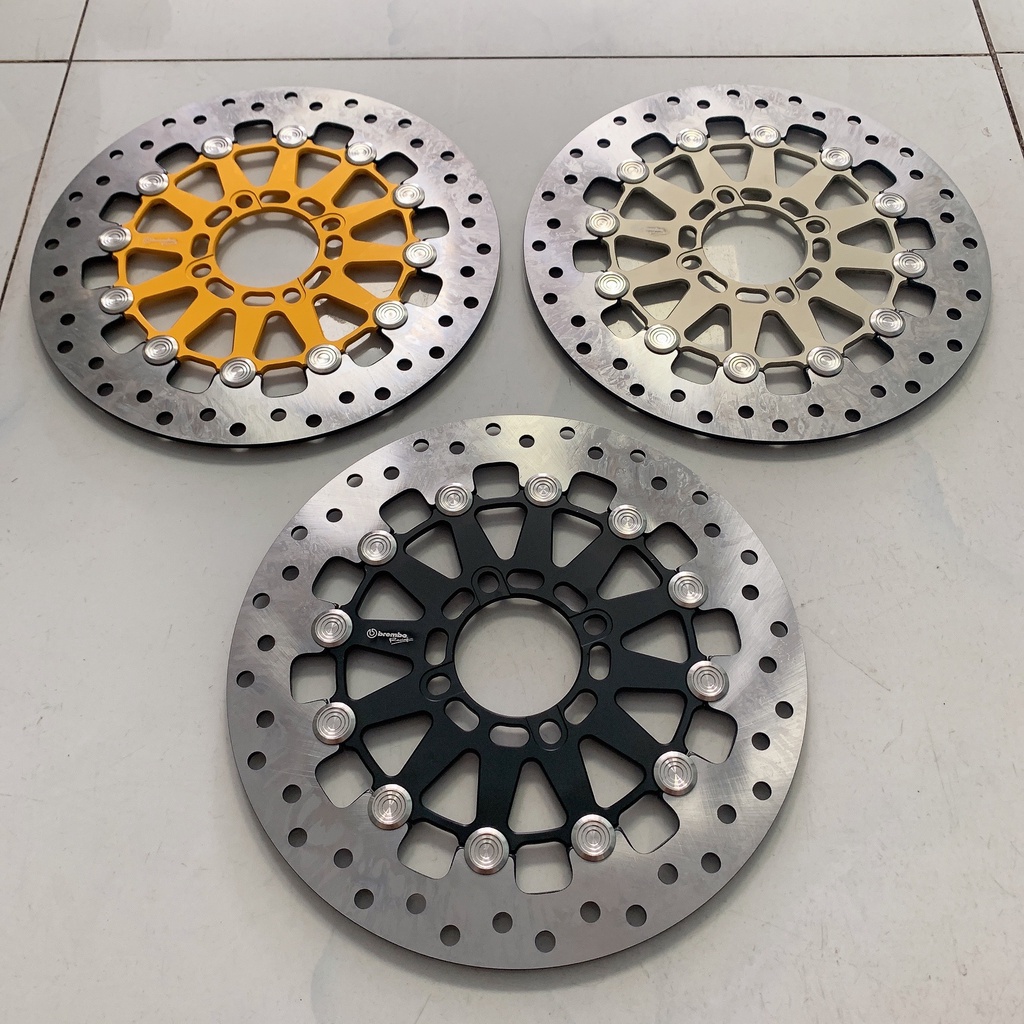 NEW 100% - Đĩa Thắng Trước Brcmbe 4 lỗ size 265mm Khoan INOX 304, Kèm Pát CNC gắn Thông Dụng cho Tất Cả các dòng xe