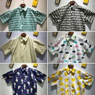 Áo sơ mi họa tiết - mẫu mới