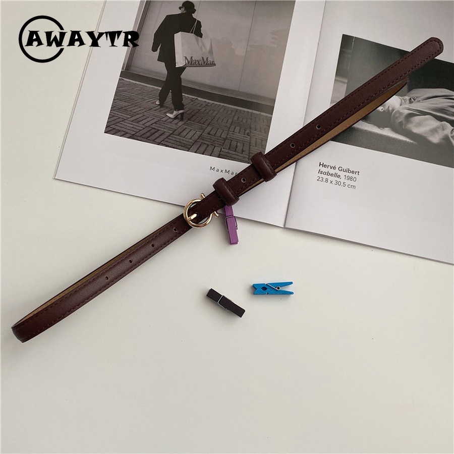 Thắt Lưng Da Bản Nhỏ Thời Trang Hàn Quốc Cho Nữ