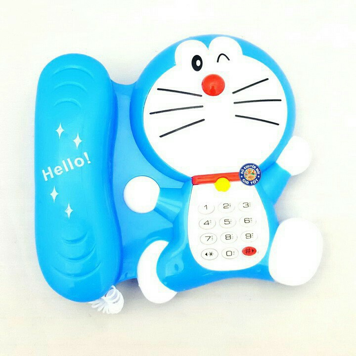 Đồ chơi bằng điện thoại hình Doremon, mèo Kitty cho bé