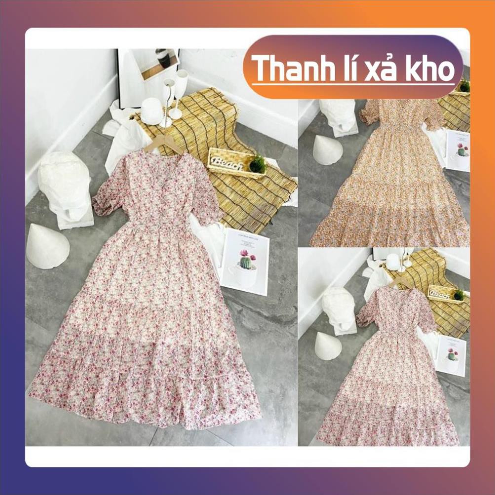 [Xả Lỗ] [Mẫu Mới] Váy vintage hoa nhí  cổ tim tay bồng,  Đầm váy hoa vintage 2021 - August Boutique