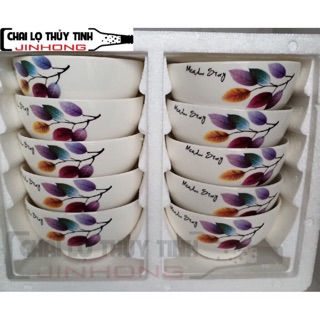 BỘ BÁT ĂN CƠM 10 CÁI HOA MS01