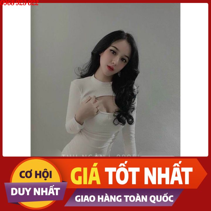 Váy body ❤️𝑯𝒐𝒕𝒕𝒓𝒆𝒏𝒅❤️ khoét ngực, rút dây sườn | BigBuy360 - bigbuy360.vn