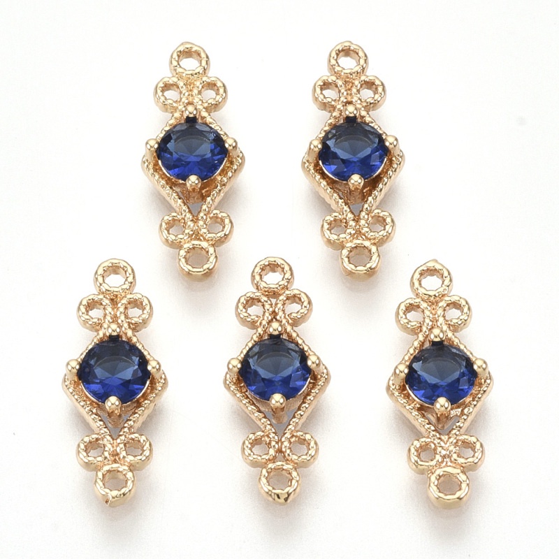 Set 2~5 Mặt Dây Chuyền Hình Giọt Nước Rỗng Bằng Đồng Thau Mạ Vàng 19x11x7mm Cho Làm Trang Sức