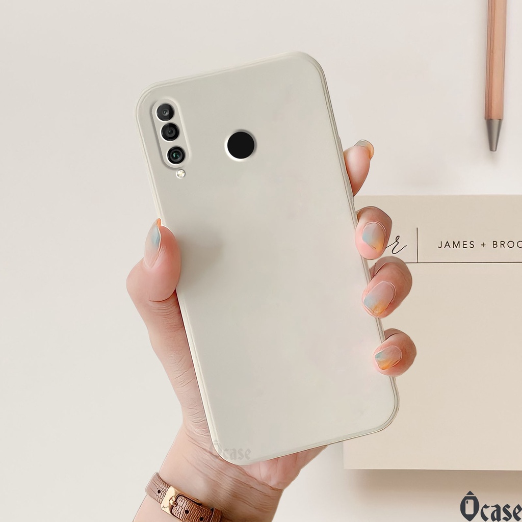 Ốp lưng Huawei P30 Lite / Nova 4E / Honor 20 Lite in hình gấu cạnh viền vuông có bảo vệ camera