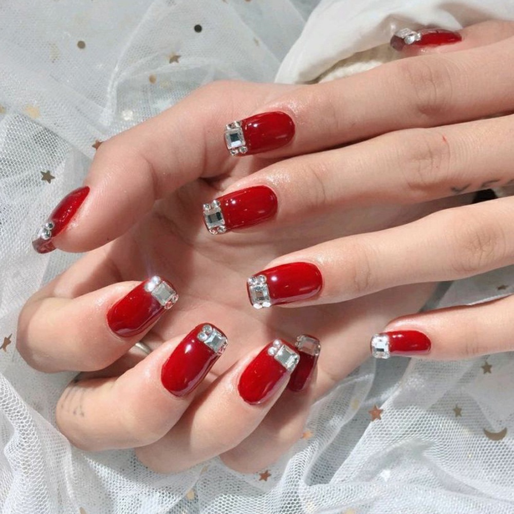 [Hàng mới về] Hộp phụ kiện đá quý nhân tạo trong suốt 3D 6 ngăn nhiều kích thước trang trí móng tay thủ công