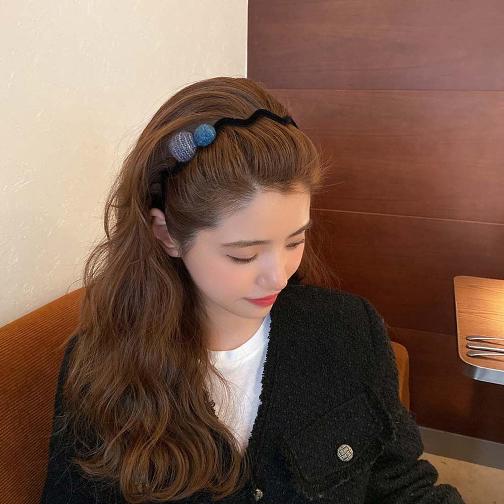 Băng đô cài tóc đính bóng lông phong cách Hàn Quốc thanh lịch cho nữ 2LIFE