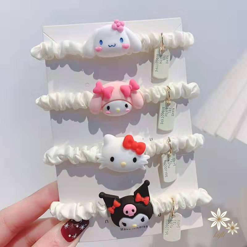 【kifli】Dây Buộc Tóc Cao Su Cỡ Lớn Họa Tiết Hoạt Hình Đáng Yêu Cho Nữ