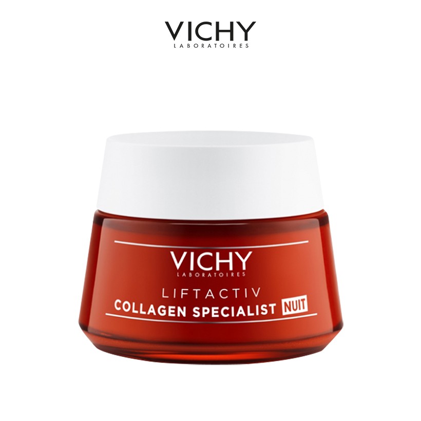 Kem dưỡng giúp sáng da, mờ thâm nám ban đêm Vichy Liftactiv Collagen Specialist Night 50ml