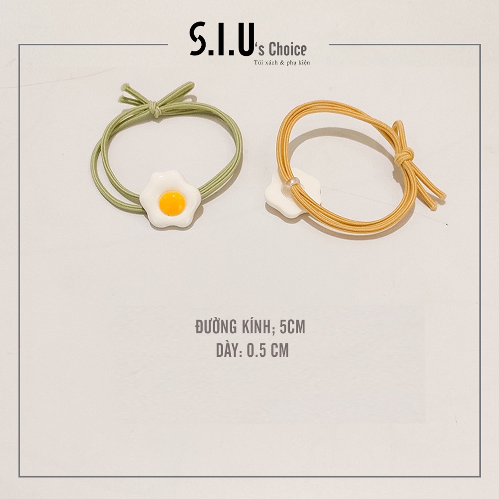 Dây thun chun buộc tóc trứng ốp la phong cách Hàn Quốc Siu's Choice - SIUPK29