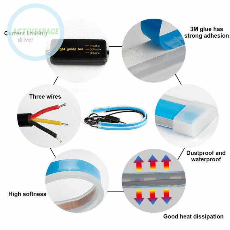 Bộ 2 sợi dây đèn tín hiệu xi nhan DRL 30cm DC 12V cho xe máy | BigBuy360 - bigbuy360.vn