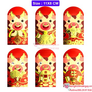 Combo 6 bao lì xì Trâu Ngộ Nghĩnh 2021 LX180