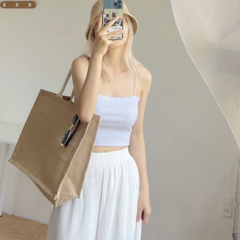 ÁO HAI DÂY TRƠN SỢI BÚN ChiziShop