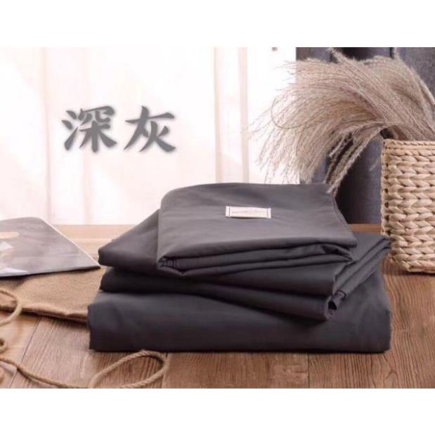 (nhiều mẫu) Bộ Chăn Ga Gối COTTON TC MÀU Trơn 4 món nhập khẩu Nhật