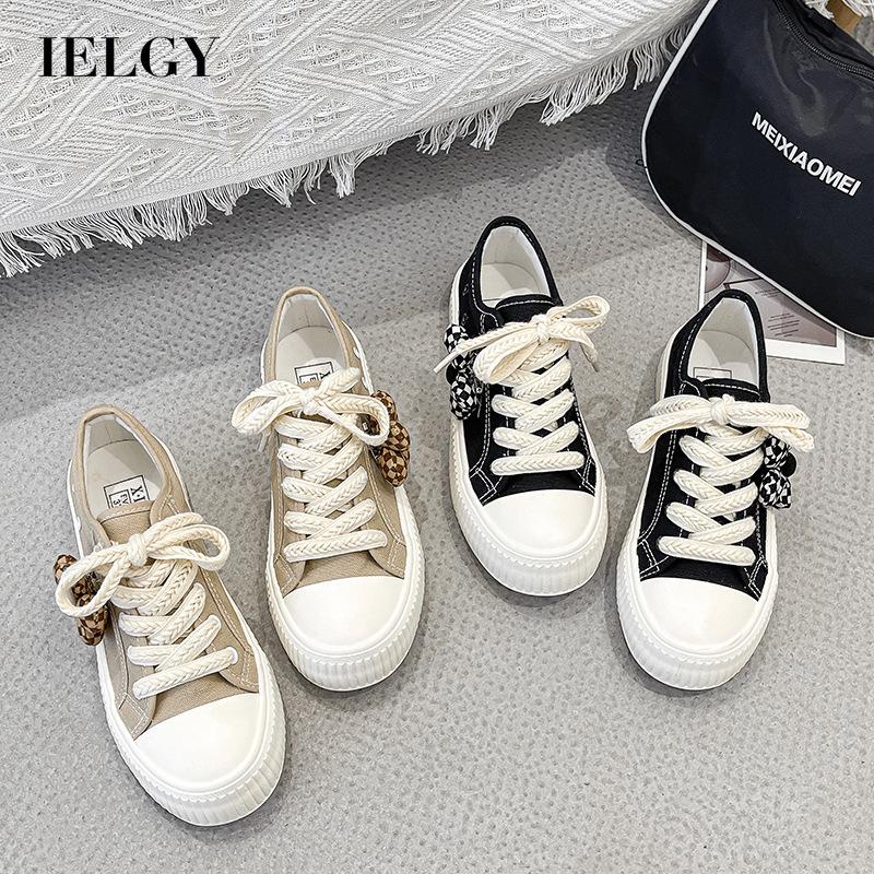 Ielgy Giày Vải canvas Họa Tiết Hoa Chuẩn Bị Cho Nữ