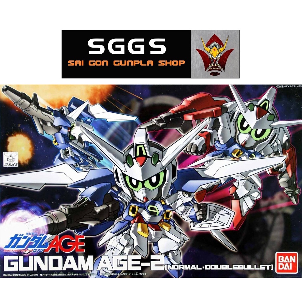 Mô Hình SD Gundam AGE 2 NORMAL DOUBLE BULLET BB371 Bandai Đồ Chơi Lắp Ráp Anime
