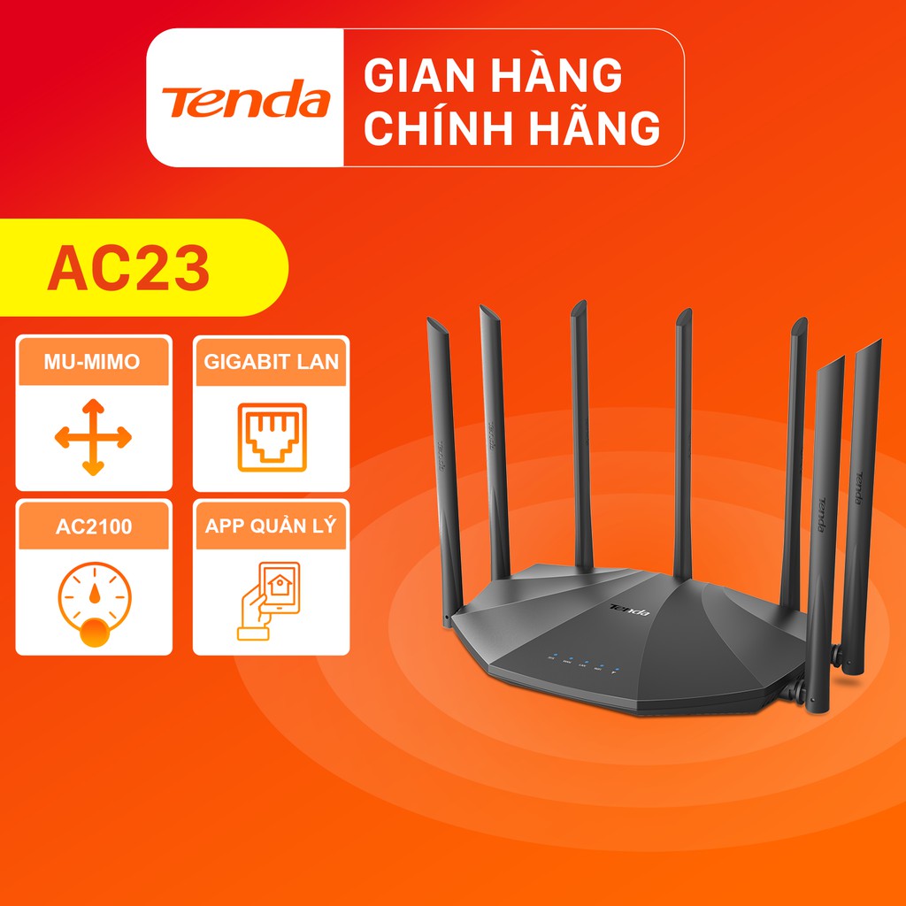 Tenda Thiết bị phát Wifi AC23 Chuẩn AC 2100Mbps - Hãng phân phối chính thức | BigBuy360 - bigbuy360.vn