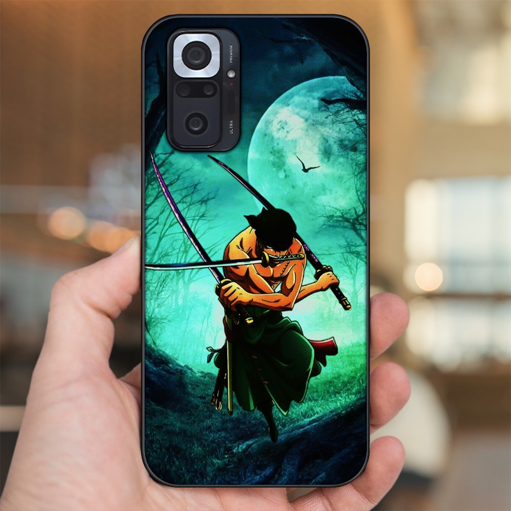 Ốp lưng Xiaomi Redmi Note 10 Pro viền đen in hình Zoro One Piece