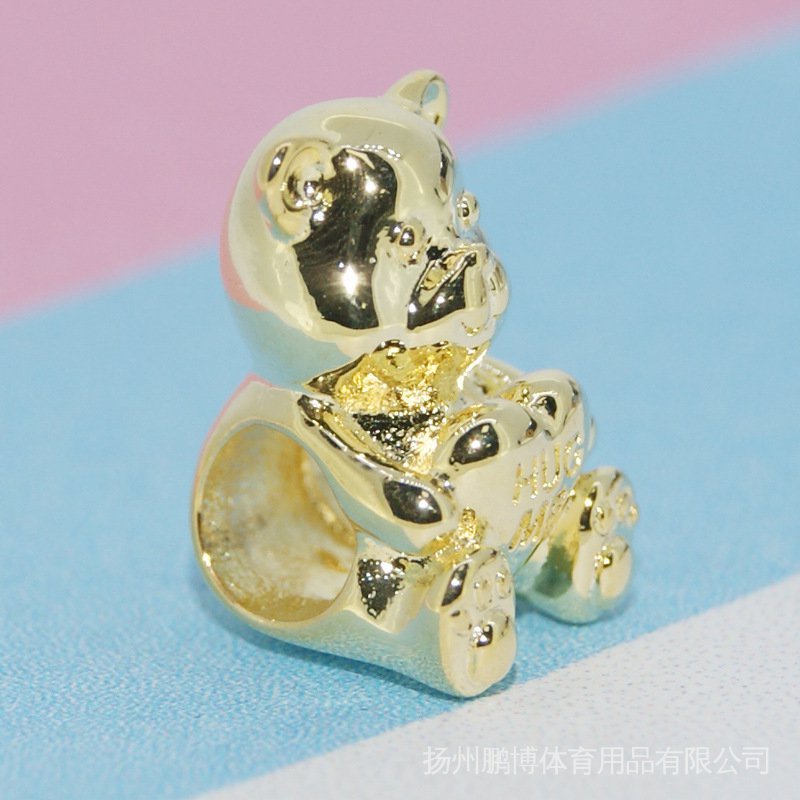 925 Sterling Silver Metal Bead Zirconia Gold Foaming Charm Fit Original Pandora Charms Silver 925 Bracelet Diy Women Jew