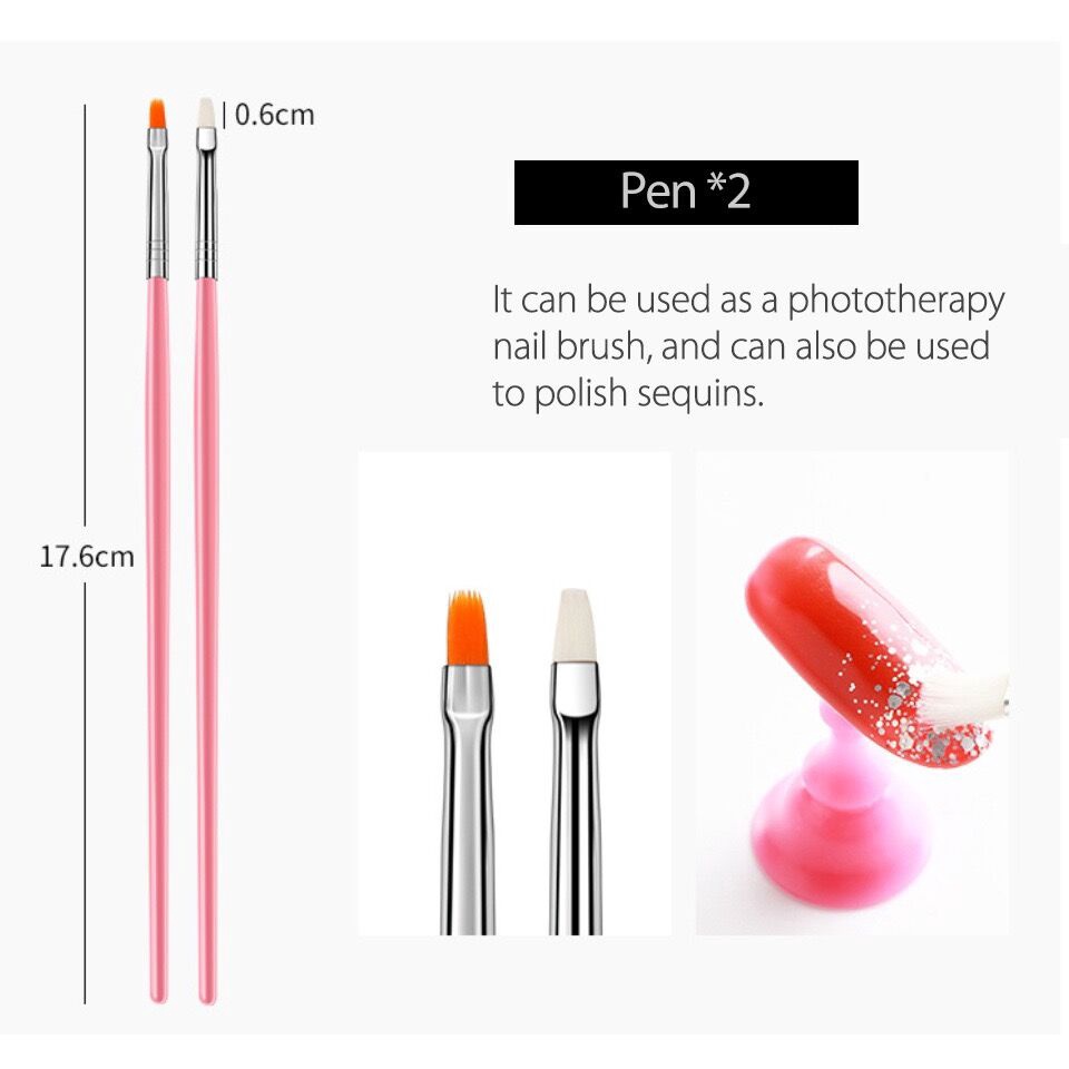 Set 15 cọ vẽ trang trí làm đẹp cho móng tay thiết kế tiện dụng