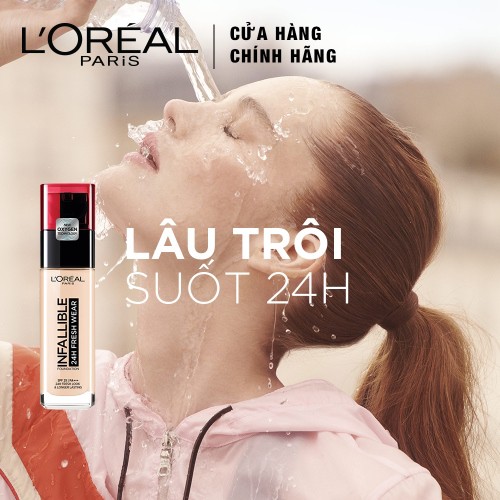 Kem nền mịn nhẹ lâu trôi L'Oreal Paris Infallible 24h Fresh Wear Liquid Foundation 30ml | WebRaoVat - webraovat.net.vn