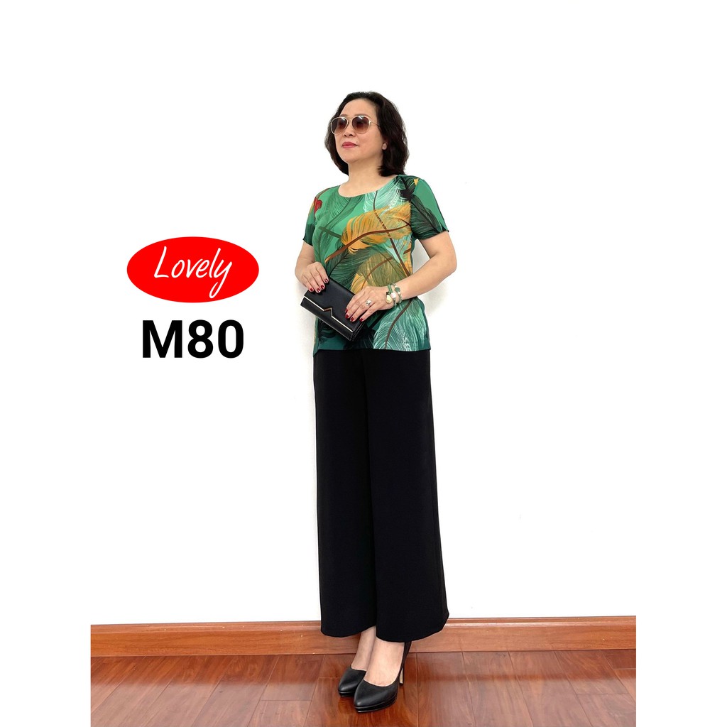 2021 Áo Voan Nhật Tay Ngắn Cho Tuổi Trung Niên Họa Tiết Cực Đẹp Cho Bà, Cho Mẹ (M80-M85)
