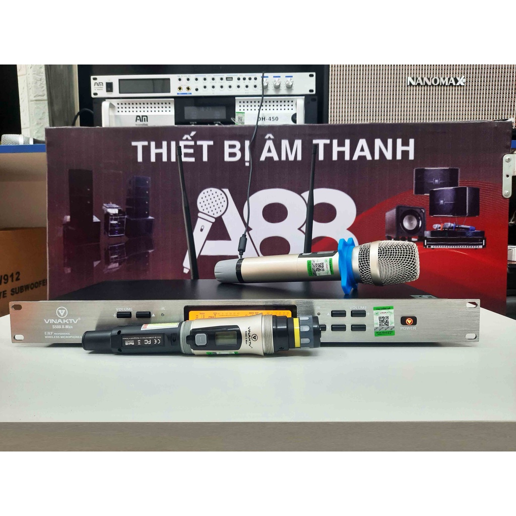 Micro không dây VinaKTV S500X Max - Hàng chính hãng - Bảo hành 12 Tháng