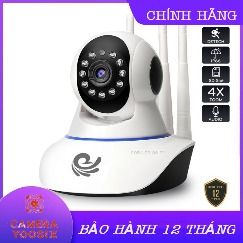 Camera Wifi 3 Râu care cam xoay 360 độ, độ phân giải FULL HD 2.0MP 1920x1080p, hồng ngoại lưu trữ dữ liệu | BigBuy360 - bigbuy360.vn