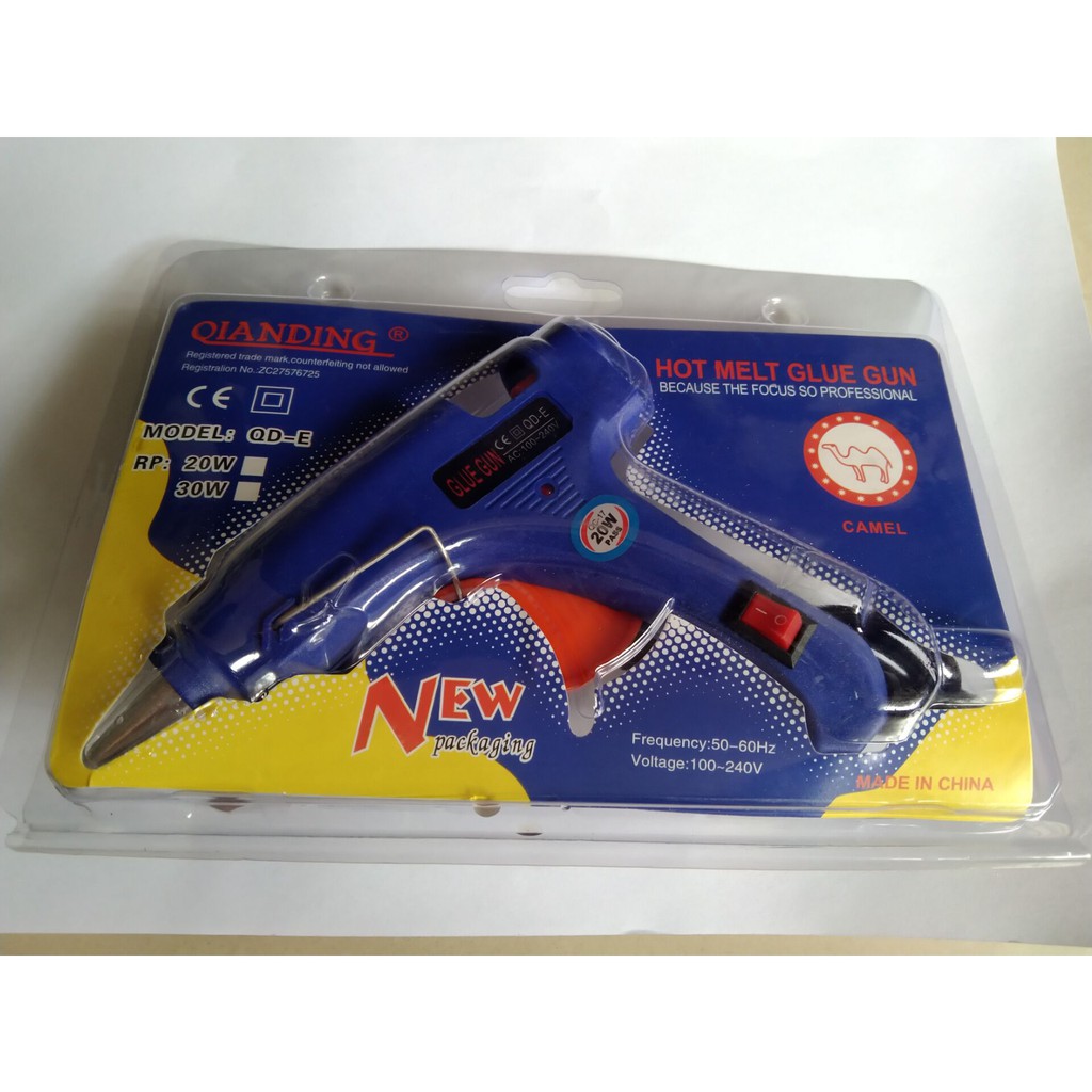 Máy làm nóng nhiệt độ cao Súng bắn keo nóng chảy 20W Dụng cụ sửa chữa Súng nhiệt mini EU Sử dụng que keo 7mm