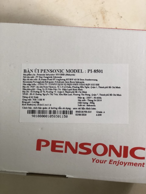 Bàn ủi khô Pensonic