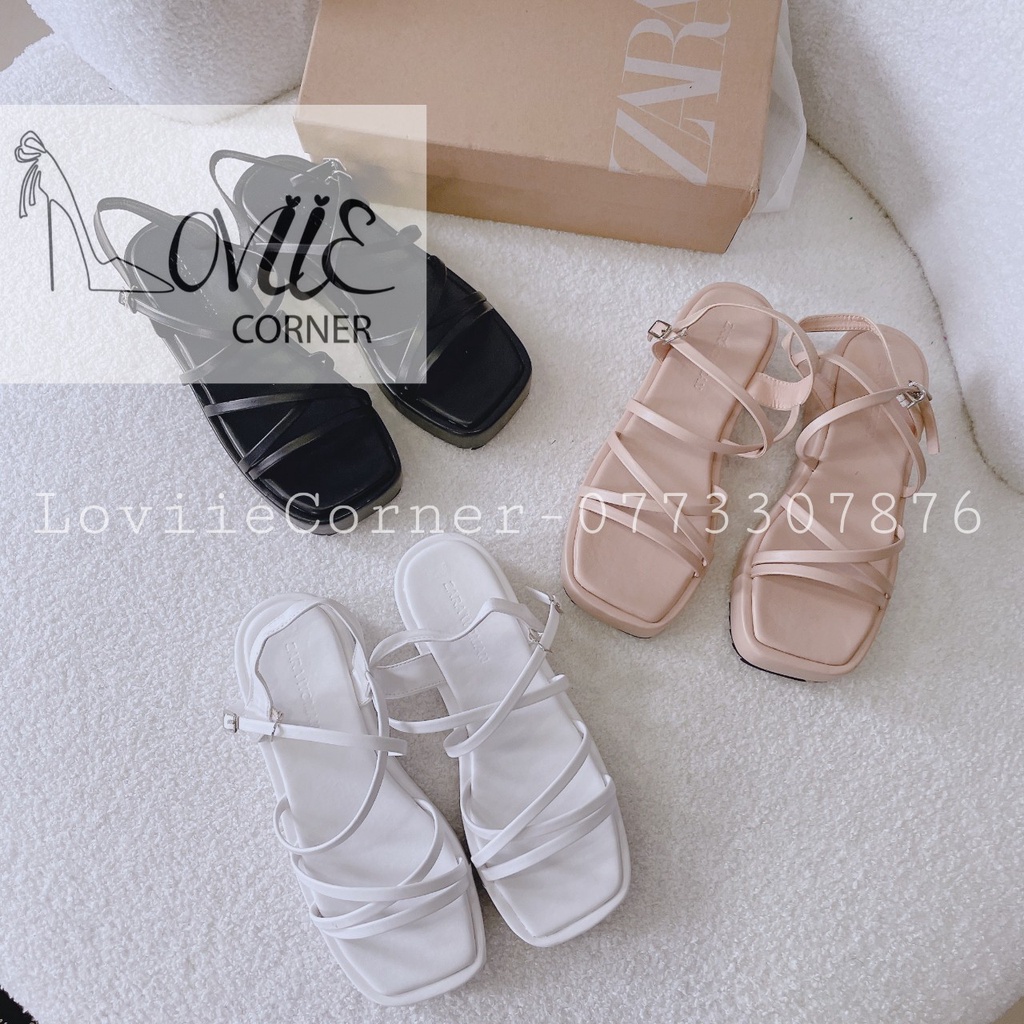 SANDAL XUỒNG LOVIIECORNER - GIÀY THỜI TRANG PHONG CÁCH NỮ TÍNH QUAI NGANG MẢNH ĐẾ BẰNG S220509