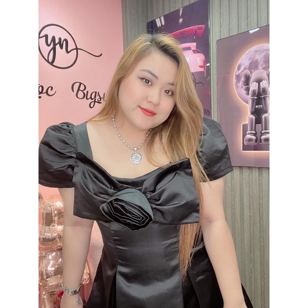 ĐẦM TK NƠ HOA HỒNG