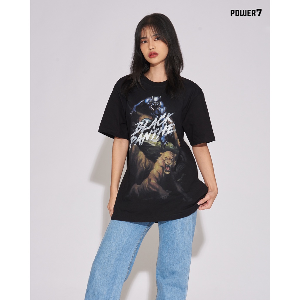 Power 7 Shop MARVEL Black Panther Hoạt Hình Áo Thun Authentic COMICS T-SHIRTS (MX-009)