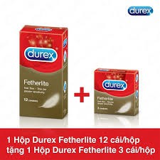 [Siêu khuyến mãi] Mua một hộp bao cao su Durex 12 bao Fertherlite tặng ngay 1 hộp Durex Fertherlite (3 bao)(Chính hãng)